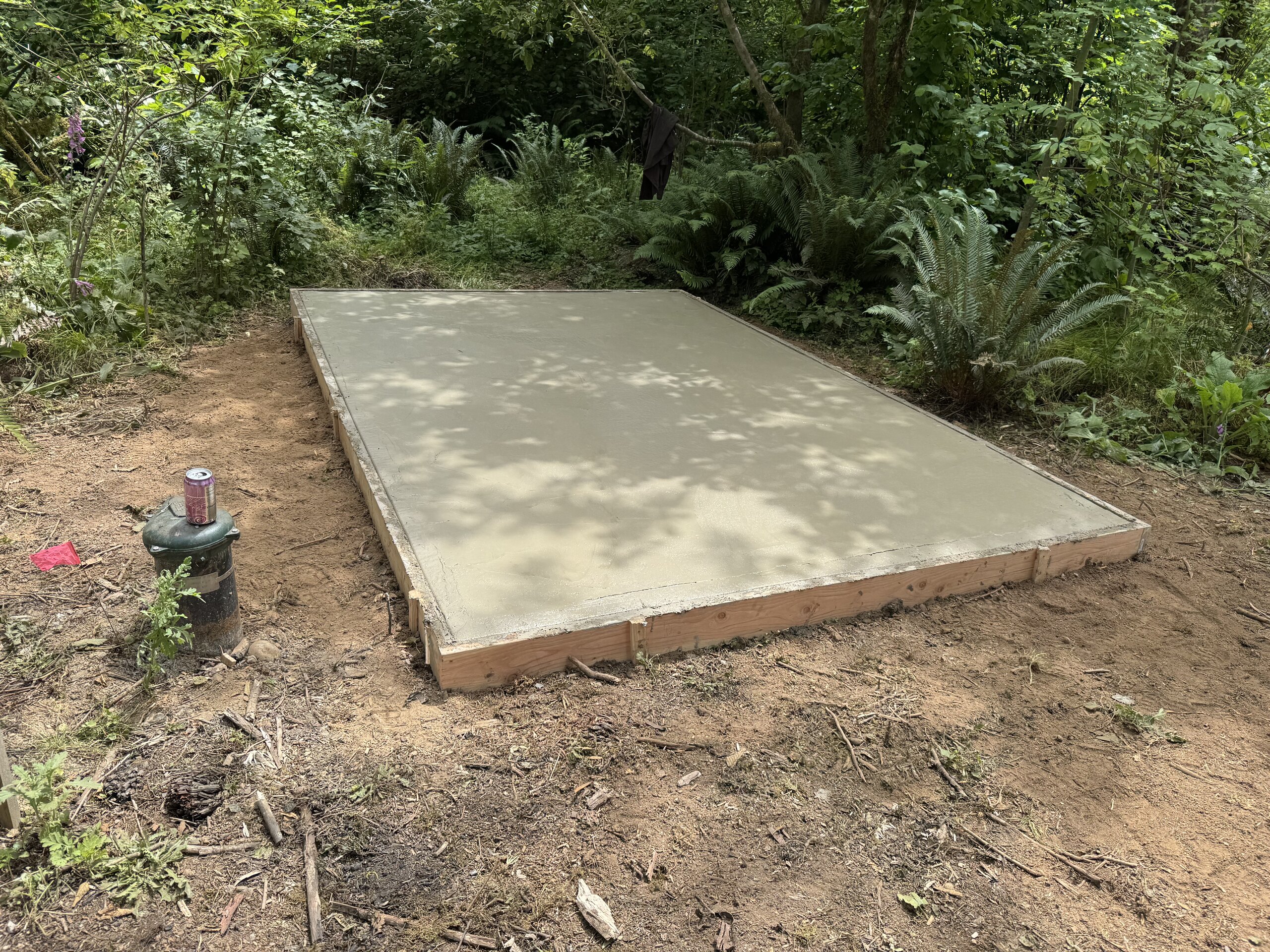 Concrete pad finished