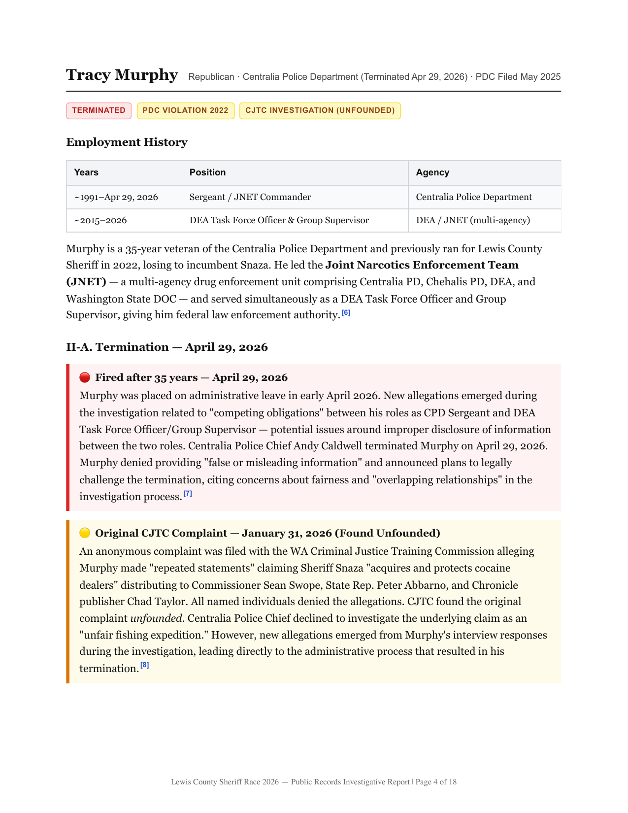 Sheriff Report